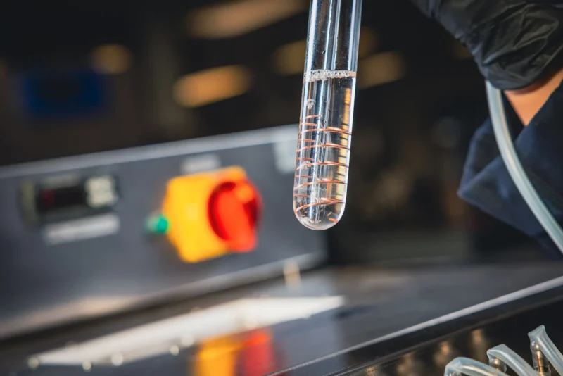 Oil in test tube