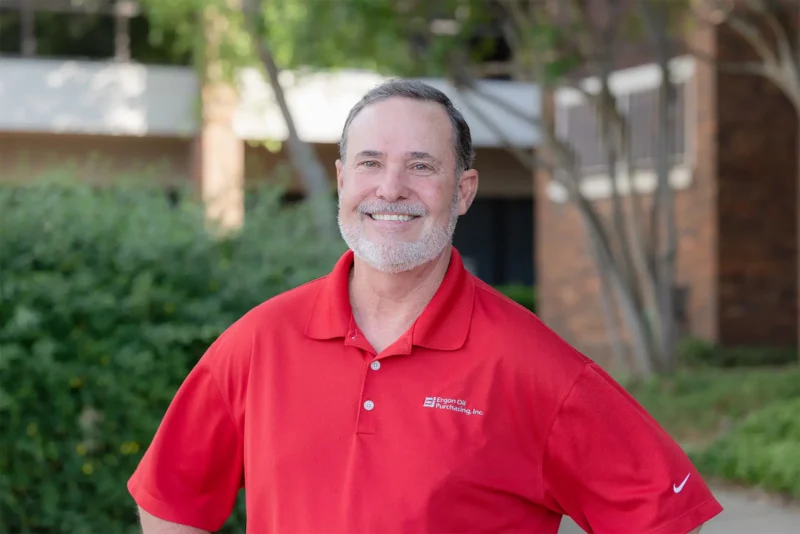 Chris Eldridge smiles in natural light